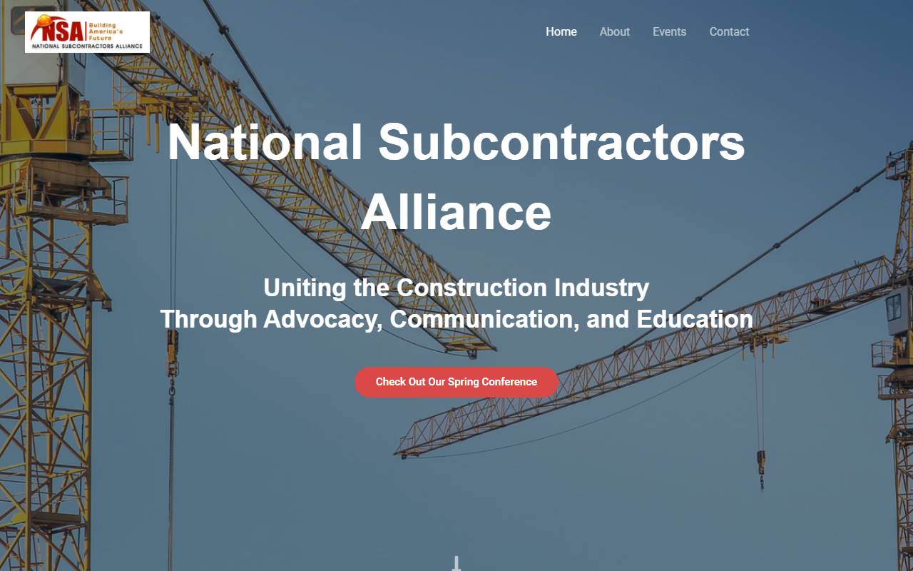 National Subcontractors Alliance Screenshot